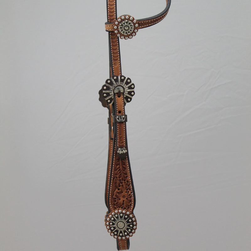 Sunburst Silver Headstall