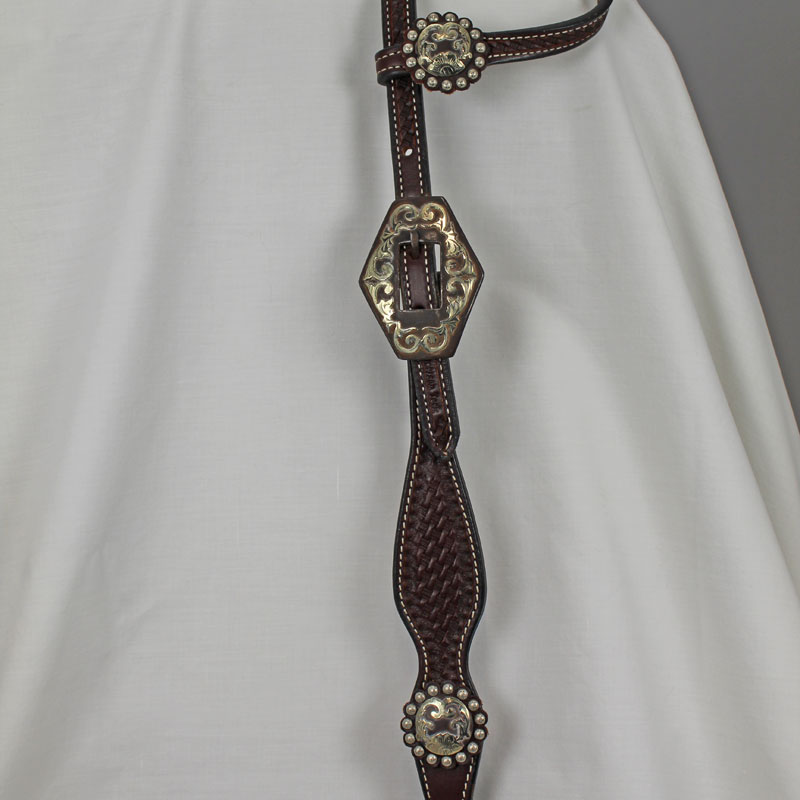 CP Headstall w/ Iron and Silver Buckles