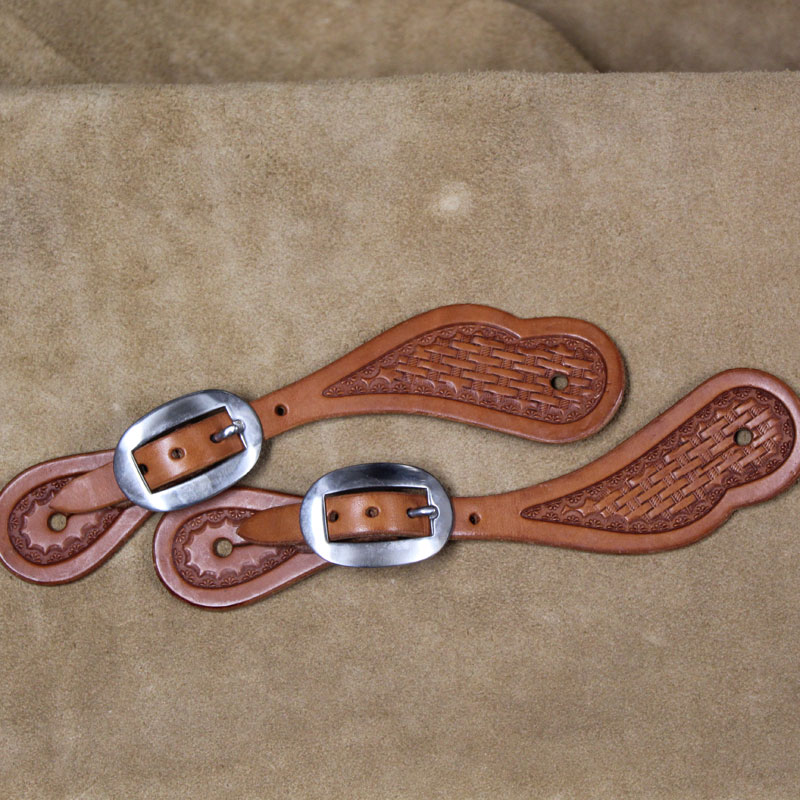 Basket Stamped Spur Straps