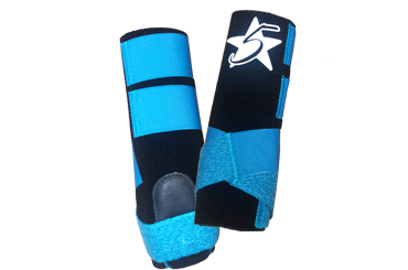 5 Star Patriot Sport Support Boot - Medium - Black with Turquoise Straps
