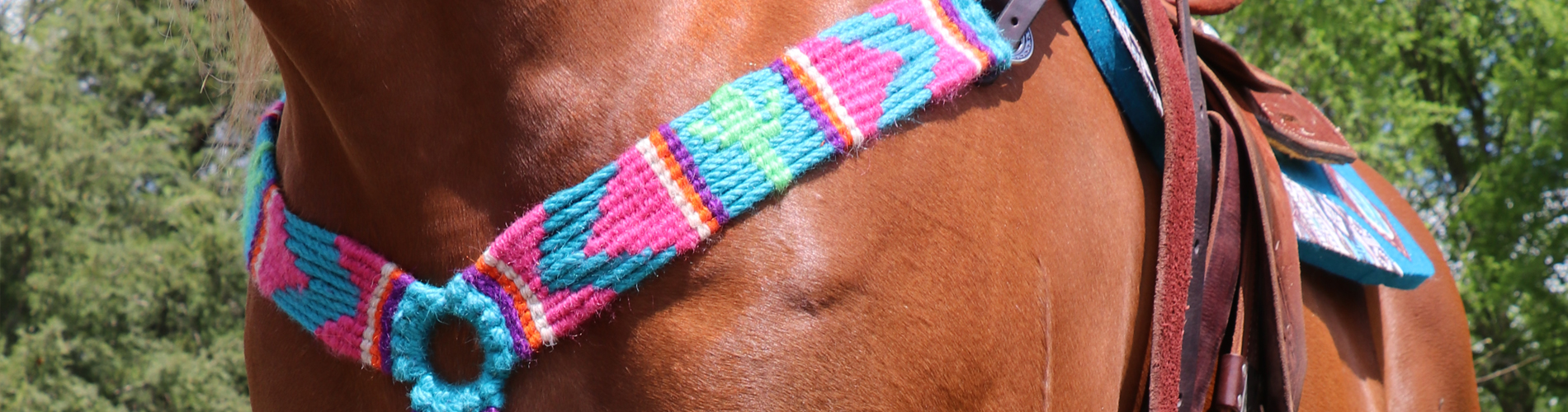 5 Star Equine Products Mohair Breast Collar Tribal Style 