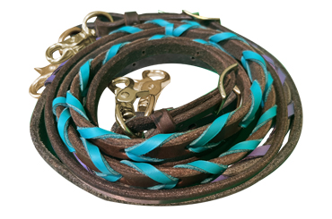 Oiled Turquoise Laced Reins