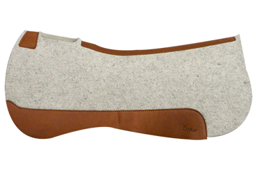 5 Star Equine Products Flex Fit Saddle Pad 3/4 Thick Western Contoured Natural Barrel Pad 30 x 28 with Fleece Lining Wool Saddle Blanket 