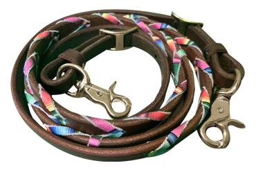 Oiled Serape Laced Reins