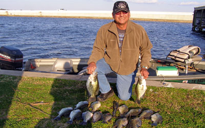 A good supper of winter crappie for four from Daniel