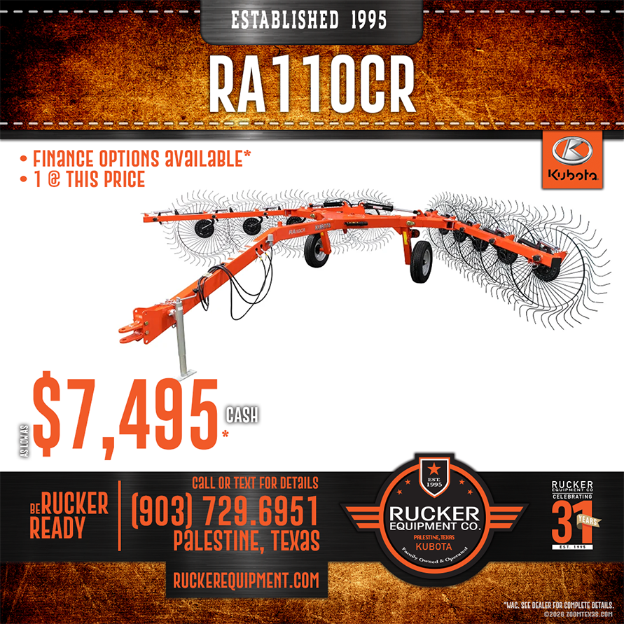Kubota RA110-CR Rake