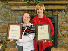 Page - Abby & Darlene with Awards